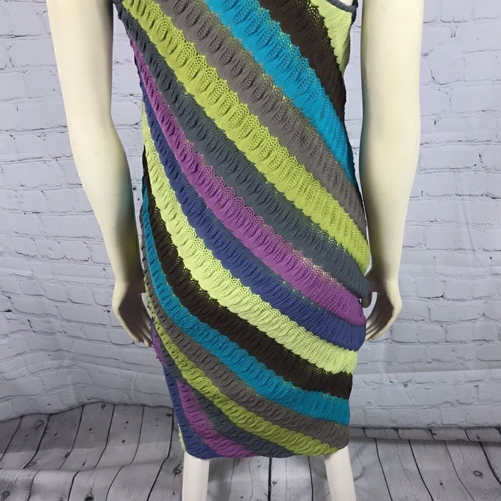 Muse Unique Knit Crochet Dress lined EUC size 8 - Picture 4 of 7